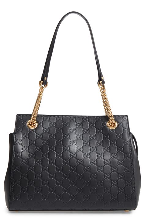 gucci signature soft leather shoulder bag|gucci shoulder bag outlet.